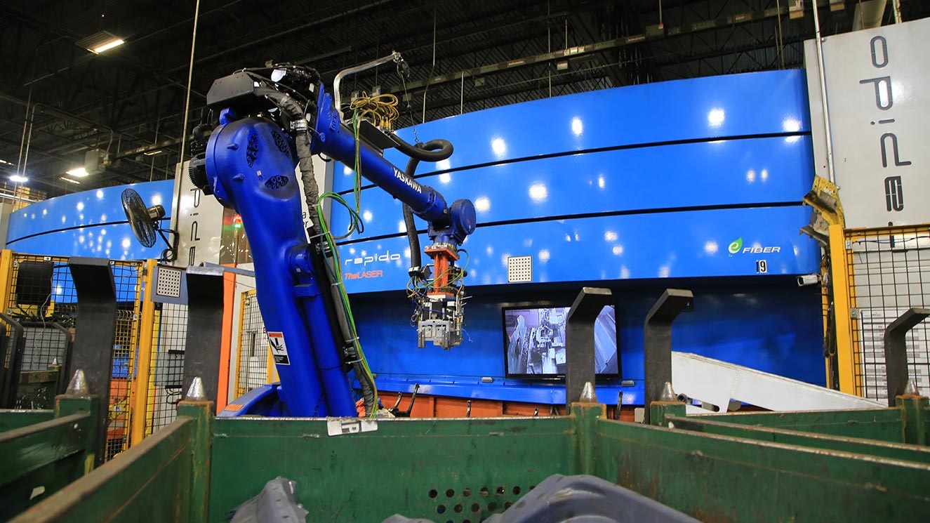 Robot used to manufacture automotive parts