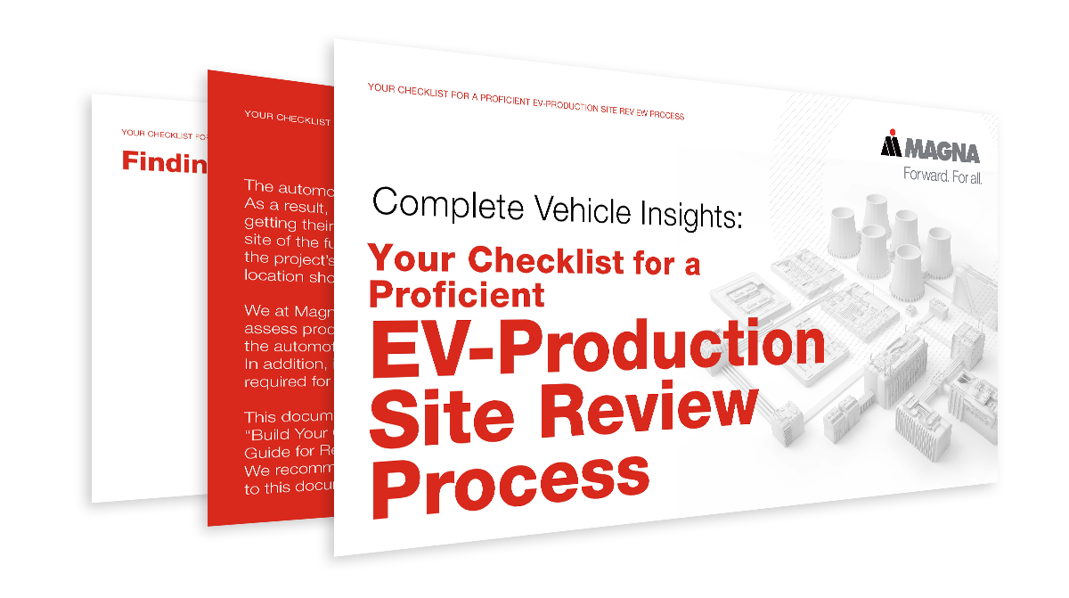 Picture of Magna's Whitepaper for EV Production Site Selection