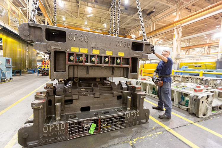 Person working in a manufacturing facility