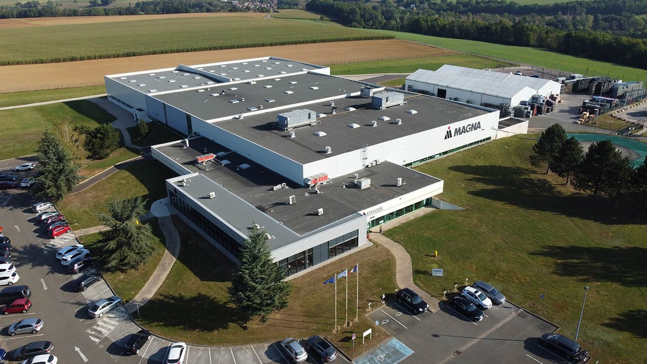 Overhead view of Magna facility in Langres, France