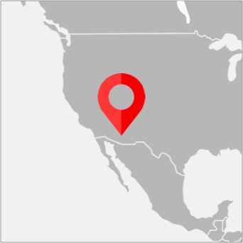 Map highlighting the USA with location pin showing Phoenix, Arizona