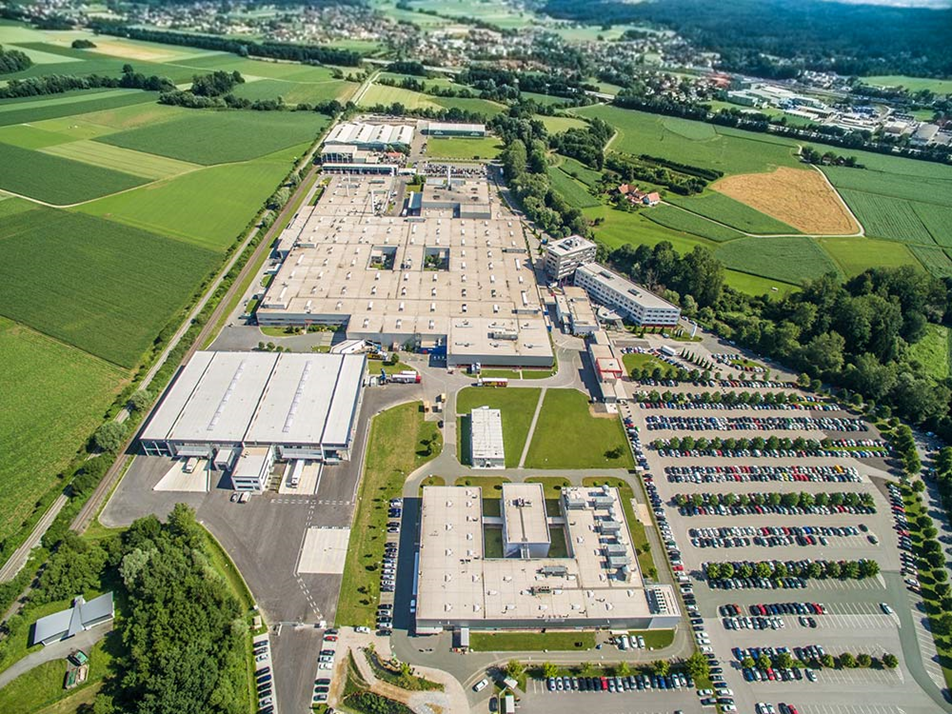 Overhead view of facility in Lannach, Austria