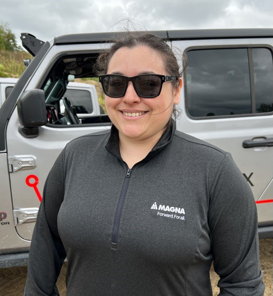 Michelle Figueroa standing in front of Jeep Replicon