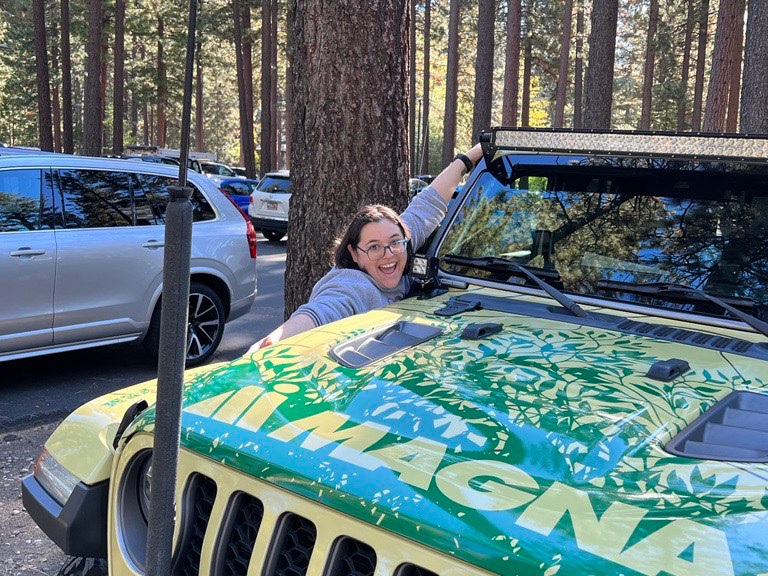 Michelle Figueroa standing beside Jeep® Gladiator Rubicon