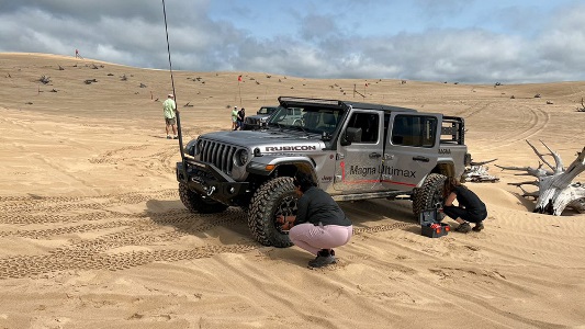 Photo of Team Magna Force de Fem training in preparation for Rebelle Rally