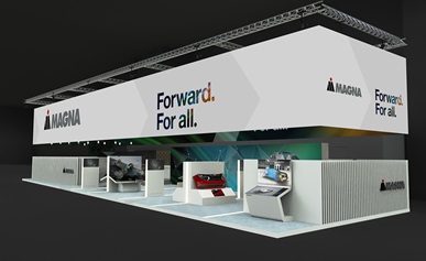 Rendering of Magna Booth for IAA 2023 in Munich, Germany