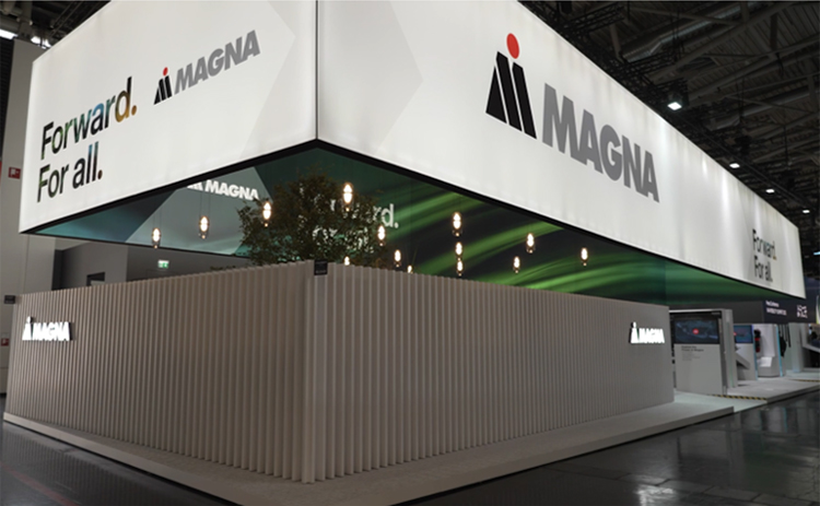 Magna Booth at IAA 2023 in Munich, Germay