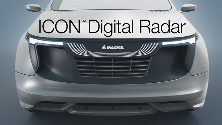 A magna car with a text ICON Digital Radar