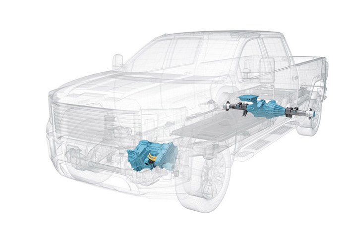 Ghosted vehicle showing the components that make up the EtelligentForce