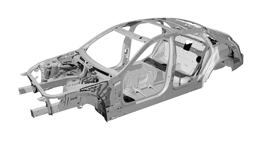 Body-in-white lightweight vehicle frame