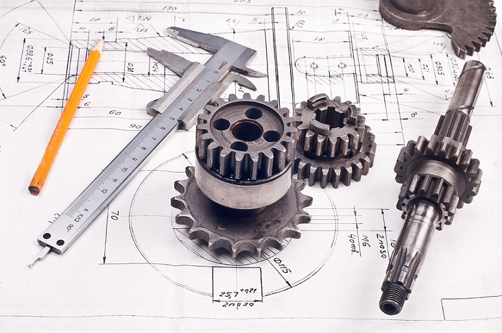 Picture of a drawing with automotive parts