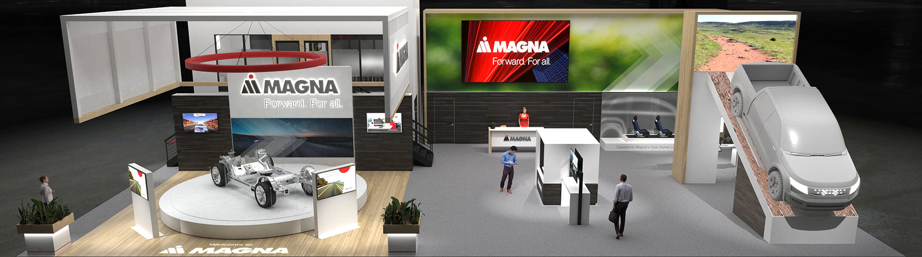 Magna Booth at 2022 CES in Las Vegas, Nevada