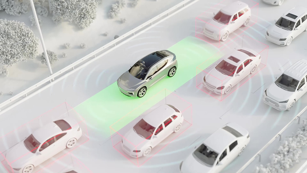 Group of cars driving on the highway