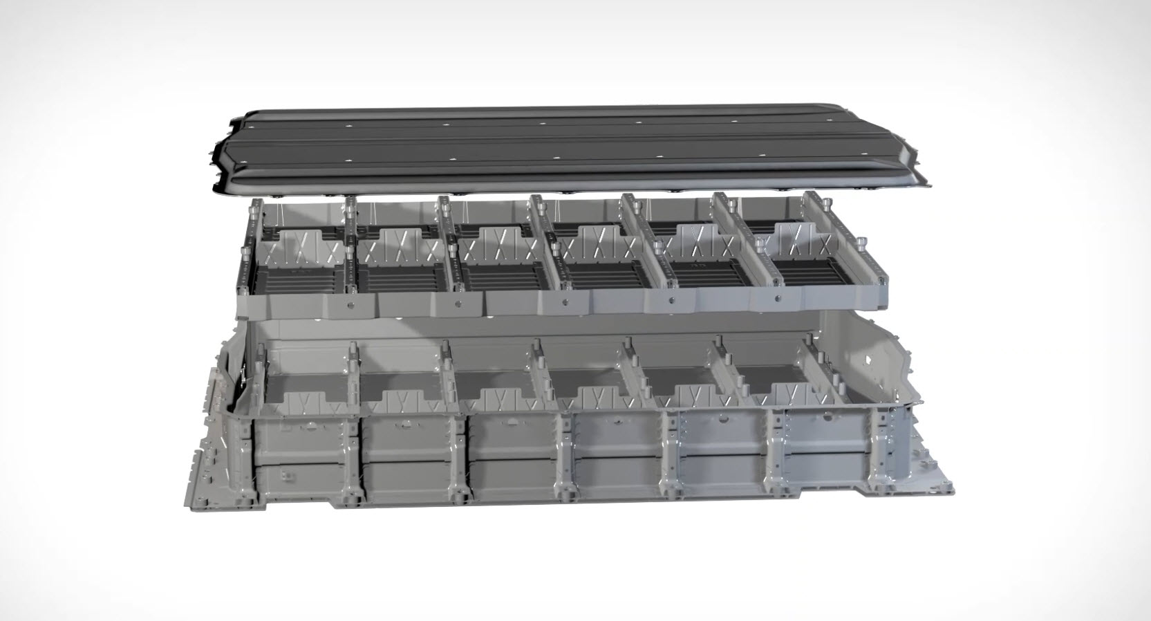 Hummer Battery Tray open view