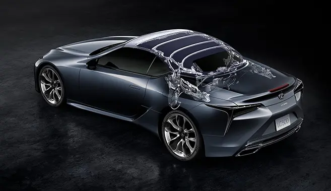 Dark Gray Soft Top Convertible showing the mechanics of the roof system