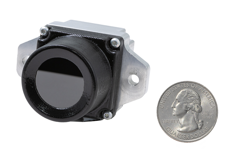 Thermal NV5 Camera compared to the size of an American dime