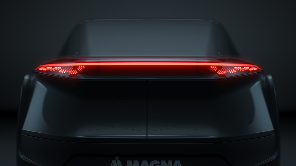 Picture of a black vehicle tail lights