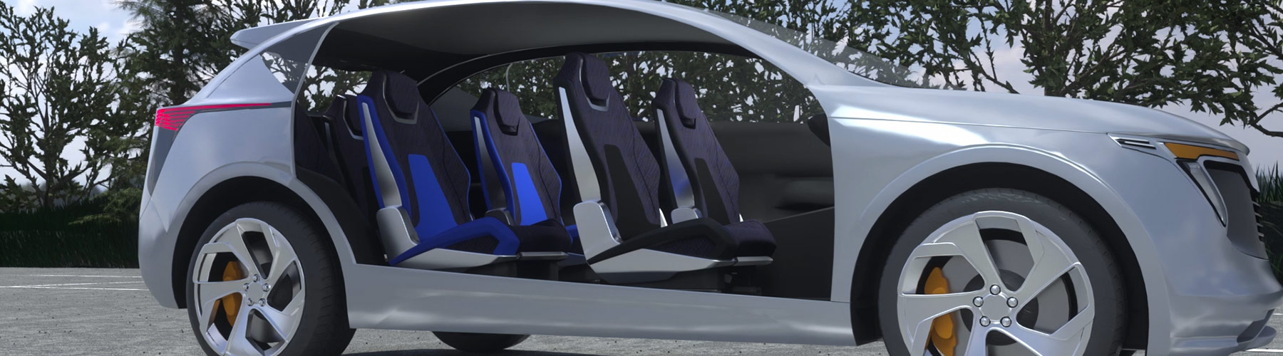 Interior view of a vehicle with Next Gen EZ Entry Seats