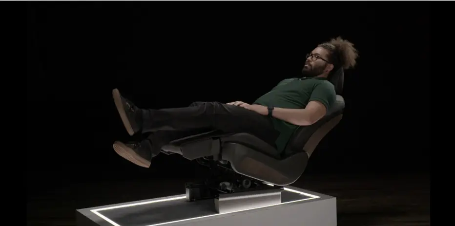 Person sitting on a Zero Gravity Lounger