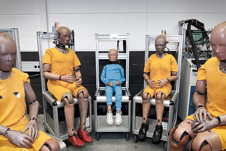 Crash Test Dummy family including parents and children