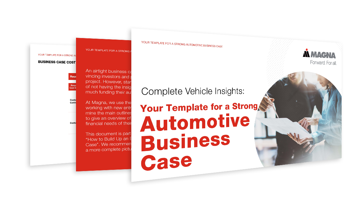 Template for an automotive business case from Magna