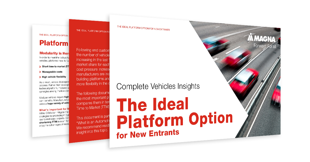 Guide for Choosing the Ideal Platform Option for New Car from Magna