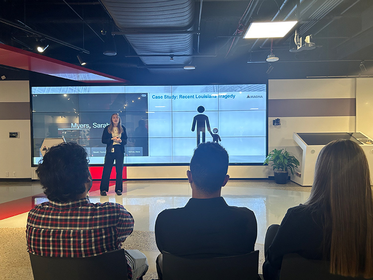 Katelyn Mitchell presenting ant the Intern Innovation Challenge