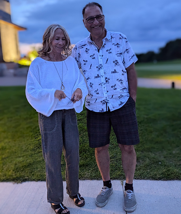 Michael and Kimberly Iannantuono standing together outside