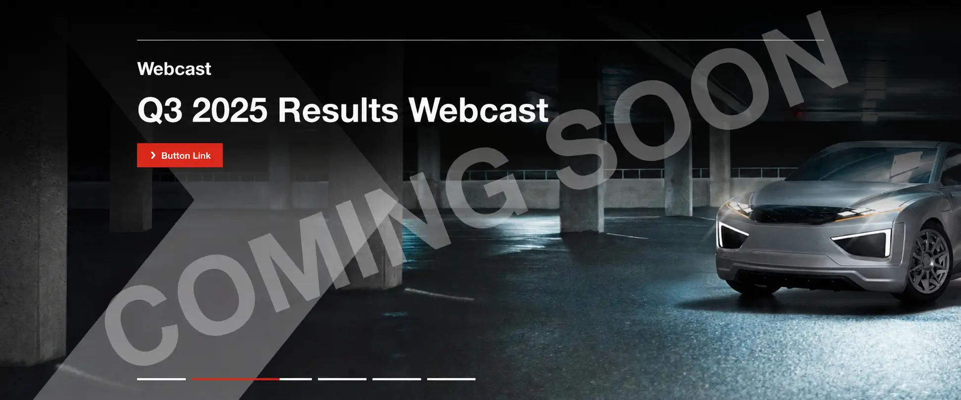 Placeholder - Headline + Link. 100% Browser width. Size M. Slider.