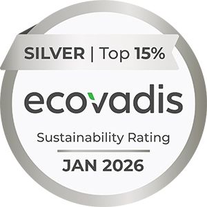 EcoVadis award for Silver - Top 15 Sustainability Rating - Jan 2026